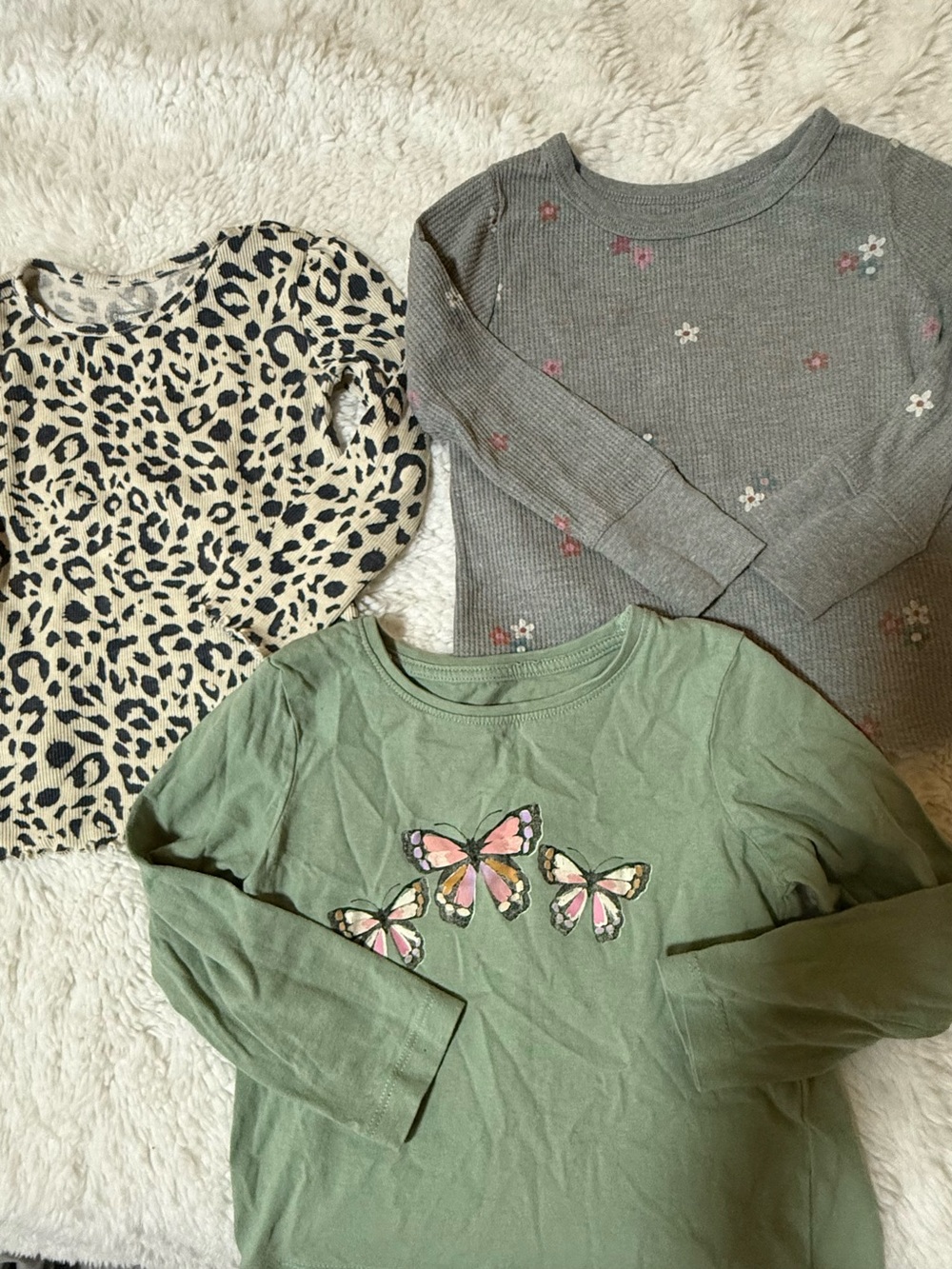 Kids Long Sleeve tops- cotton 3 pack bundle